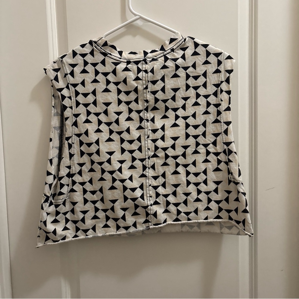 Free People Movement Inspire Tank Black White Tan Geometric Print Size XS - Picture 5 of 5